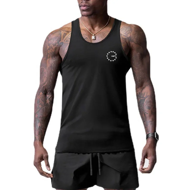 Mens Quick Dry Fitness Brand Tank Top Clothing Work Mesh Vest Cool Korean Boxing Sleeveless Singlets