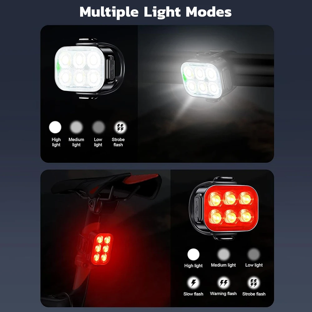 Набор велосипедных фонарей, светодиодный передний хвост, USB перезаряжаемый MTB, лампа для горного велосипеда, велосипедная фара, фонарик, велосипедный скутер