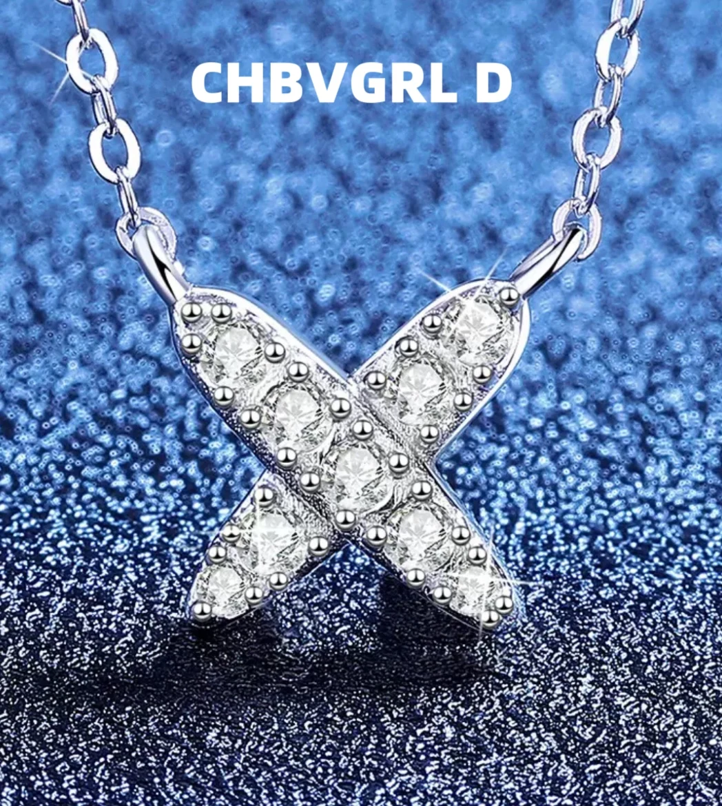 

[Special] Full Diamond Moissanite Necklace S925 Sterling Silver Collar Chain Simple Korean Luxury Design Necklace for Women