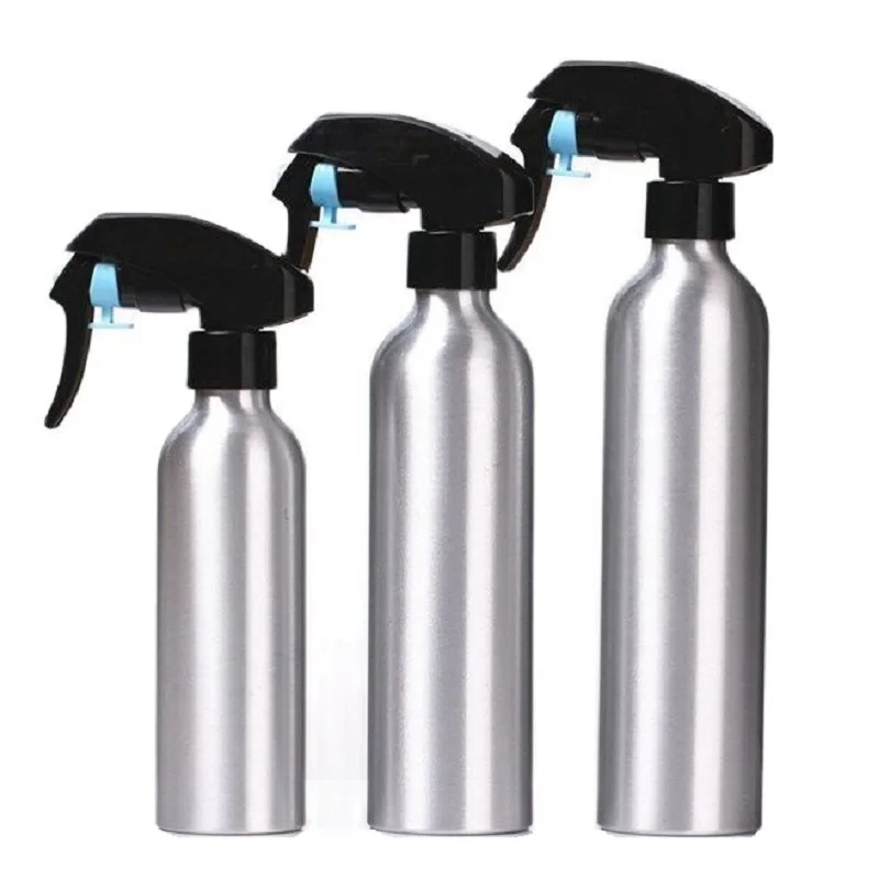 

10pcs Spray Bottle Empty Silver Alcohol Disinfection Fine Mist Pump Cosmetic Aluminum Bottle with Trigger Spray 30ml~500ml