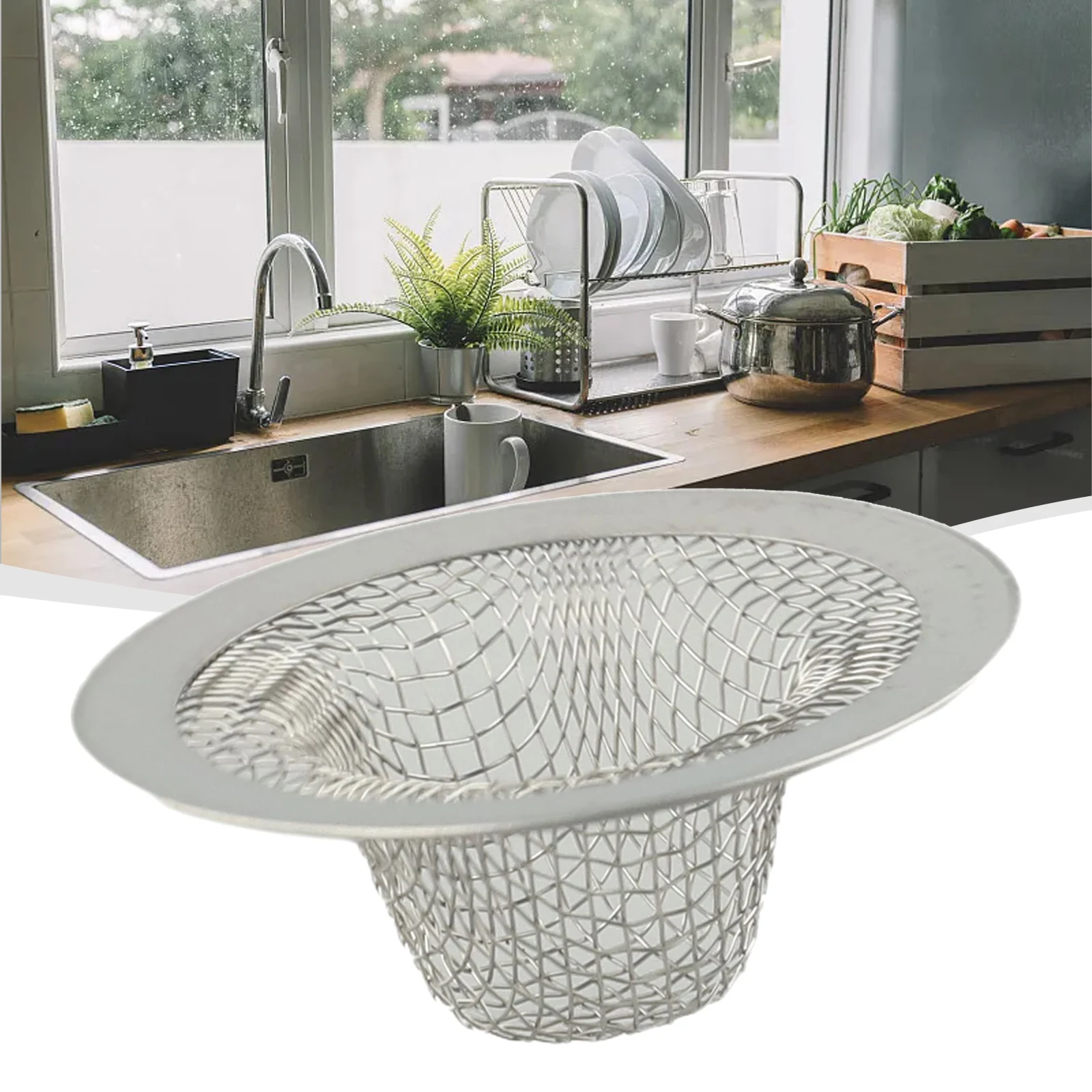 Shower Hair Drain Catcher Stainless Steel Shower Bathtub Drain Cover Bathroom Sink Strainer Filter Basket For Bathroom Sink