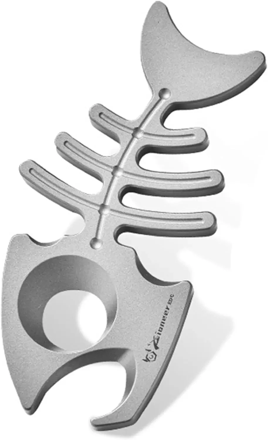 FEGVE Titanium EDC Tool Fishbone Bottle Opener EDC Gear Multitool Pry Bar