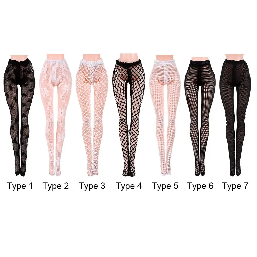 Doll Mini Elastic Silk Stockings Fishnet Tights Dolls Accessories Miniature Pantyhose Toys Leggings Suits Bottoms Socks 1/6