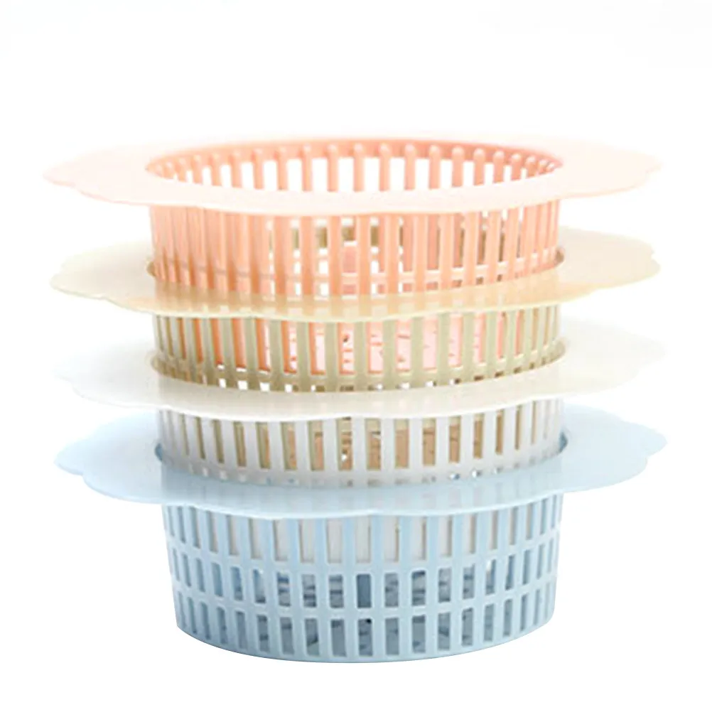 

Пластиковый сетчатый фильтр-корзина для раковины, круглая, в форме цветка, для кухни и ванной, универсальный, для улавливания мусора