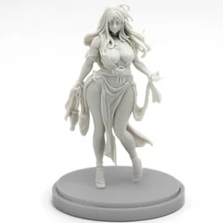 30mm Base Scale Resin Figure Assembly Model Kit Lost Princess Western Mirror Unassembled Unpainted N067