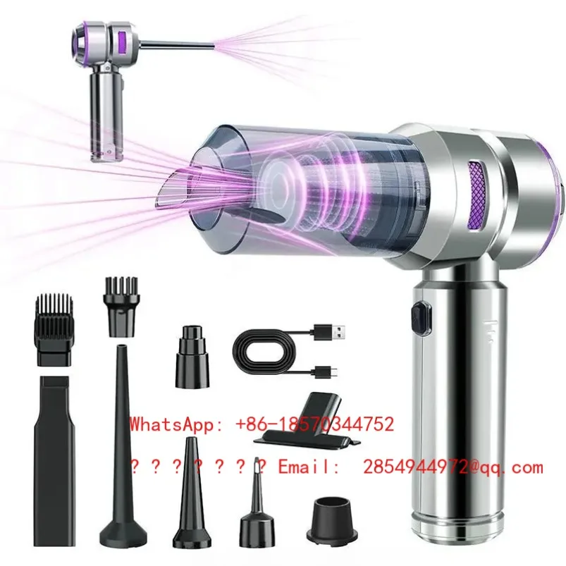 

2026 Car Vacuum Cleaner Handheld Brushless High-power Dust Removal and Inflation Integrated Large Suction
