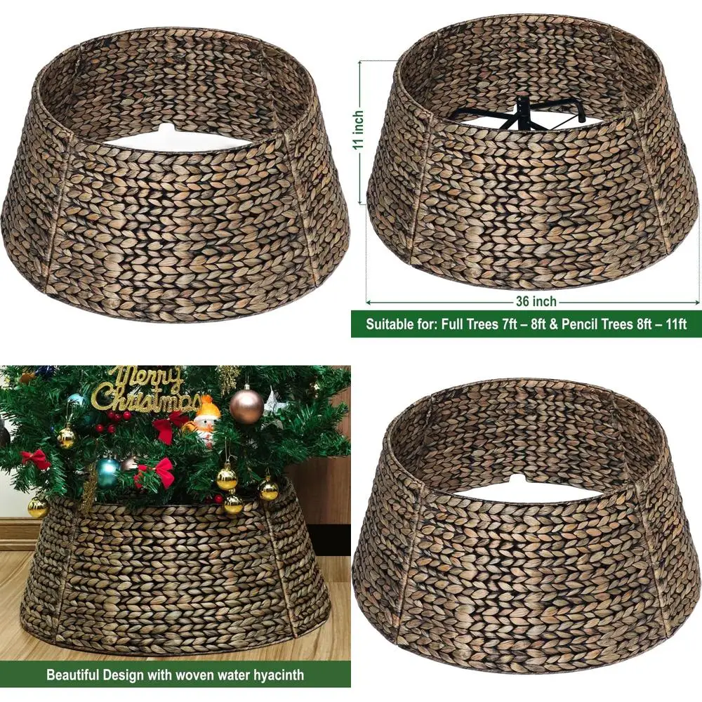 

Юбка «Рождественская елка» из ротанга Black Wash 36 с плетеной крышкой