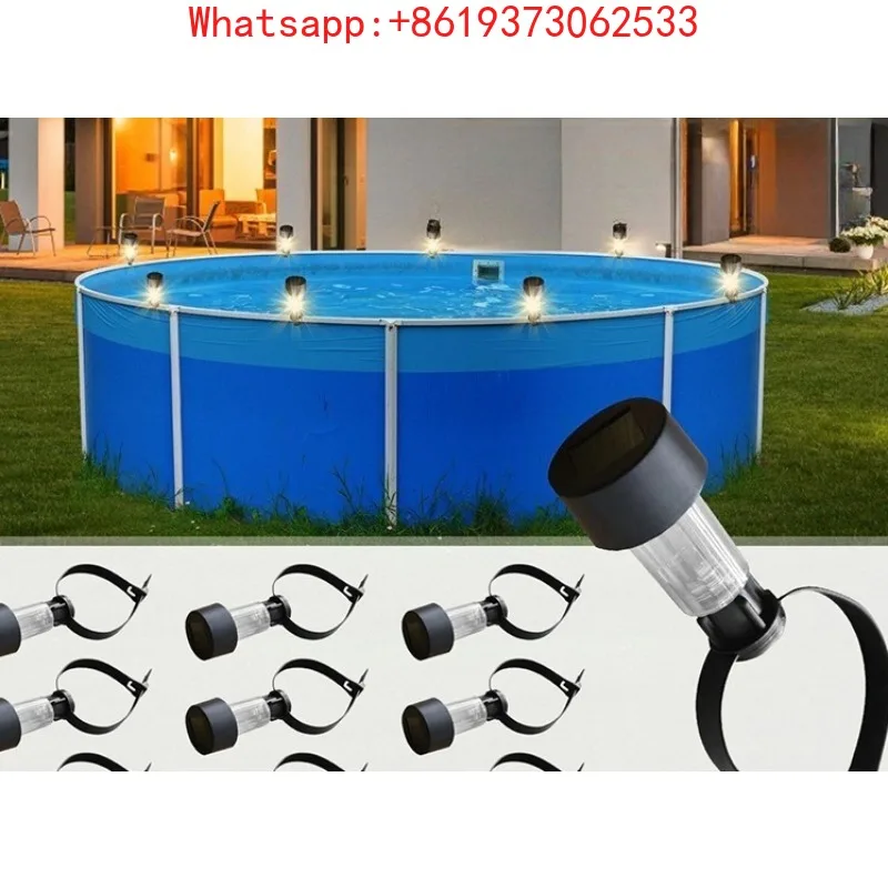 

New Solar Pool Light Outdoor Courtyard Dark Automatic Bright Waterproof Tie-up Light 10pcs