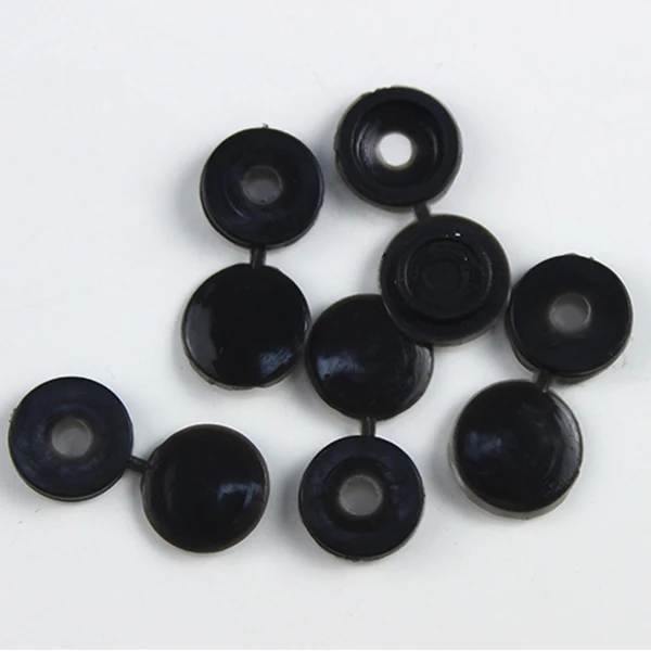 Screw Cap Cup Washer Hinged Cover Black ( Pack Of 50 )