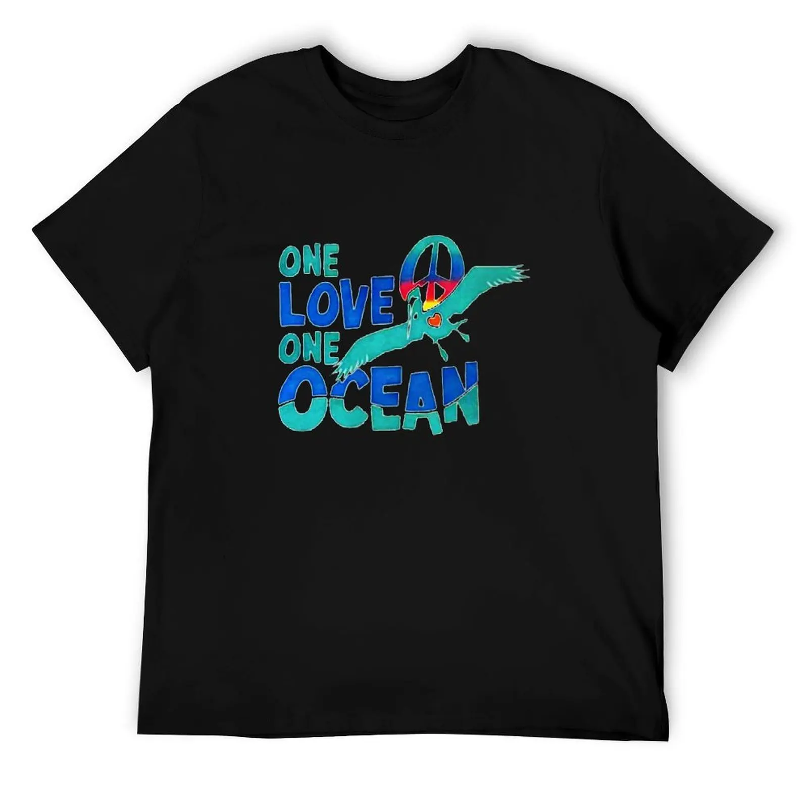 

One Love One Ocean T-Shirt t shirts for man pack cotton t shirts designer T-Shirt