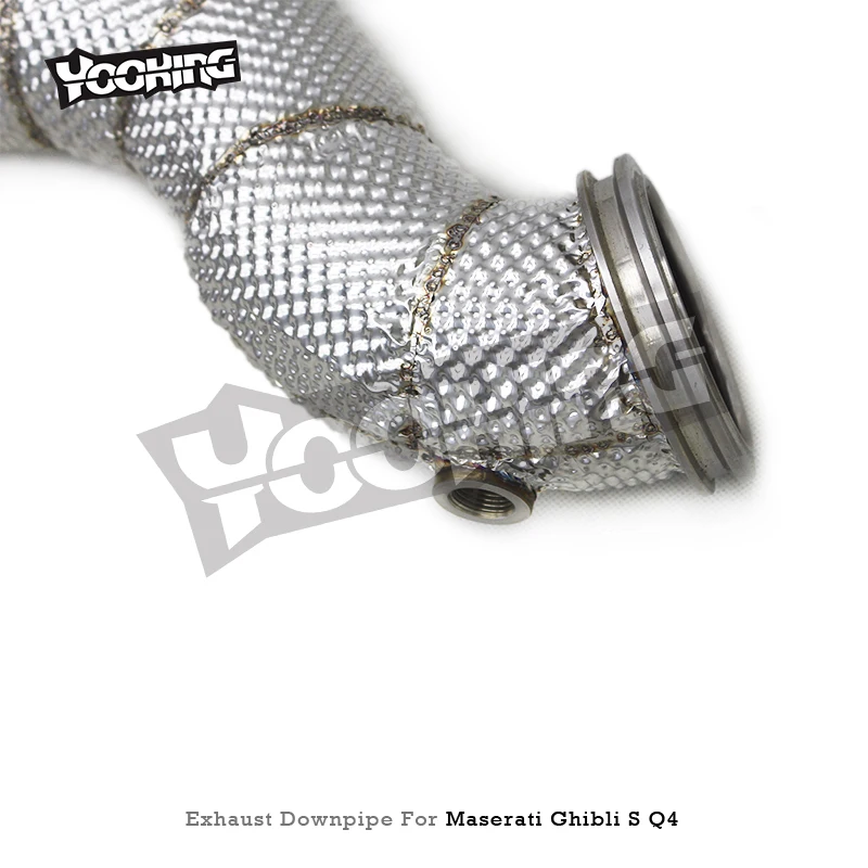 SUS304 Stainless Steel Downpipe For Maserati Ghibli S Q4 SQ4 3.0T 2014-2019 High Performance Front Pipe Exhaust System