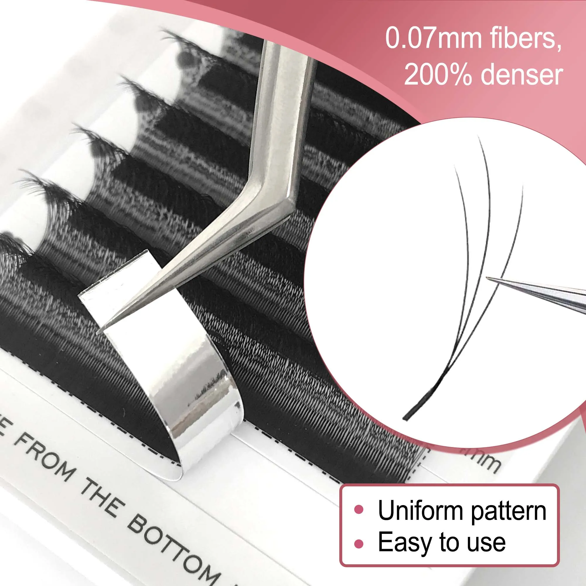CoMango Soft Clover Narrow 3D Mink Lashes Cilios W Eyelash Extension Mix&Single 8-15mm/8-12mm Natural Lashes Supplier