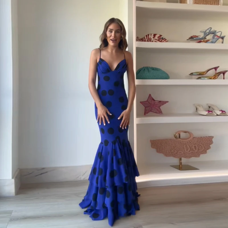 

Elegant Deep V Neck Maxi Dress Slim Fit High Waist Halter Robes Pleated Hem Party Vestidos 2025 New Lady Summer Club Gowns