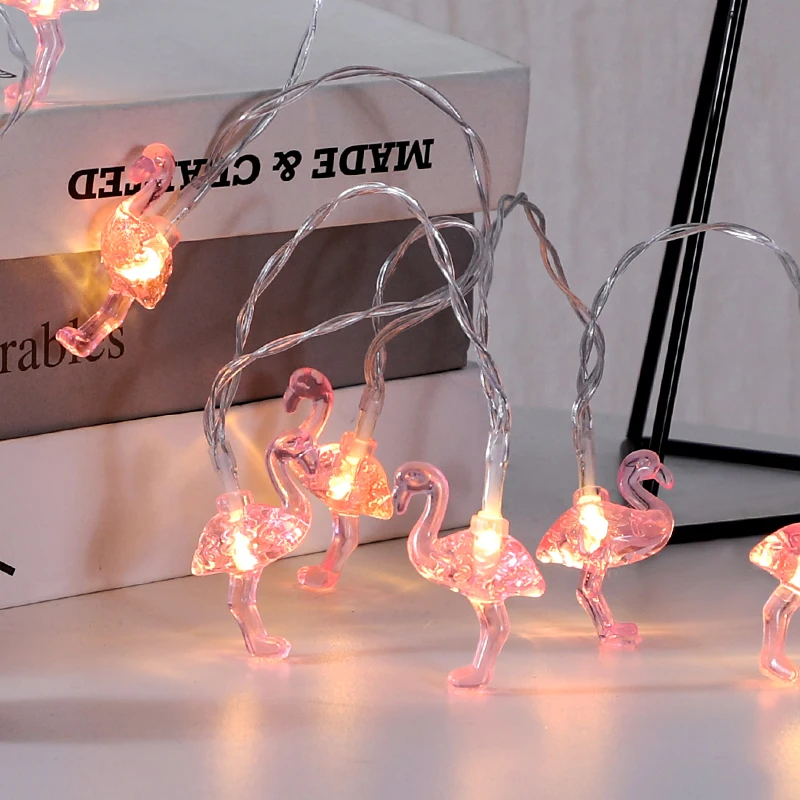 1.5 متر الصيف فلامنغو الأناناس سلسلة أضواء شجرة جوز الهند هاواي LED أضواء الفناء ل الاستوائية هاواي المنزل شاطئ ديكور الحفلات