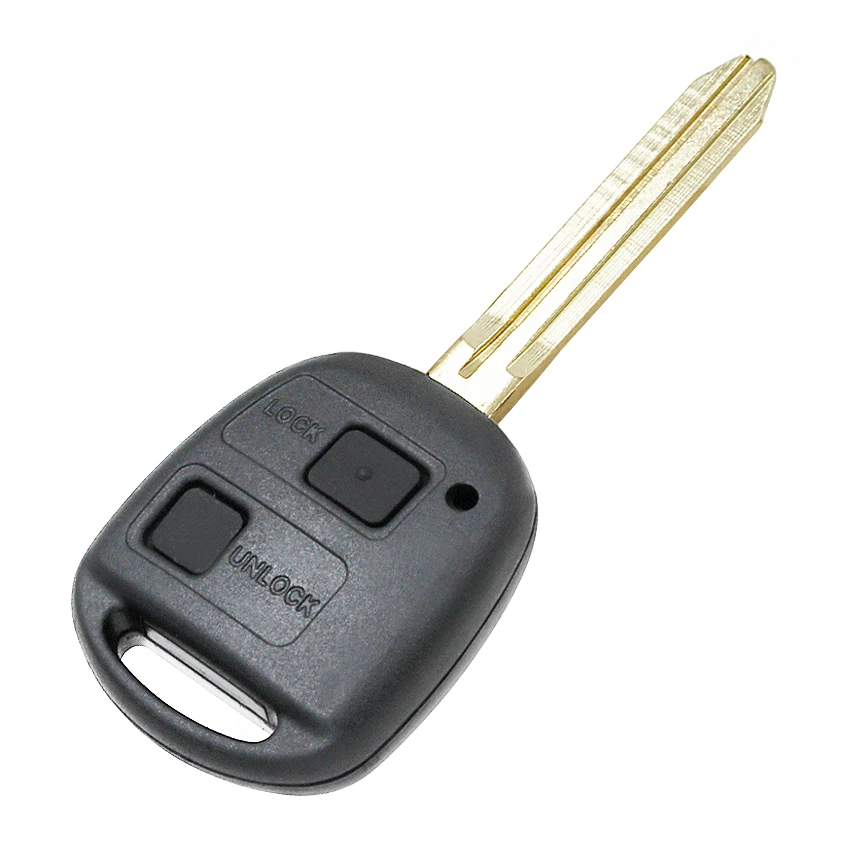 Ecusells Remote Car Key Fob 2 Button 433MHz 4C Chip for Toyota RAV4 Auris Prado Corolla Camry Yaris P/N:60081 TOY43