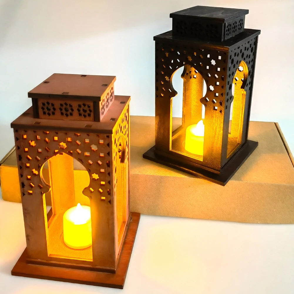 

Wooden Wind Lanterns Indoor Outdoor Decorative Candle Lanterns Table Centerpiece Decor For Front Porch Patio Decor