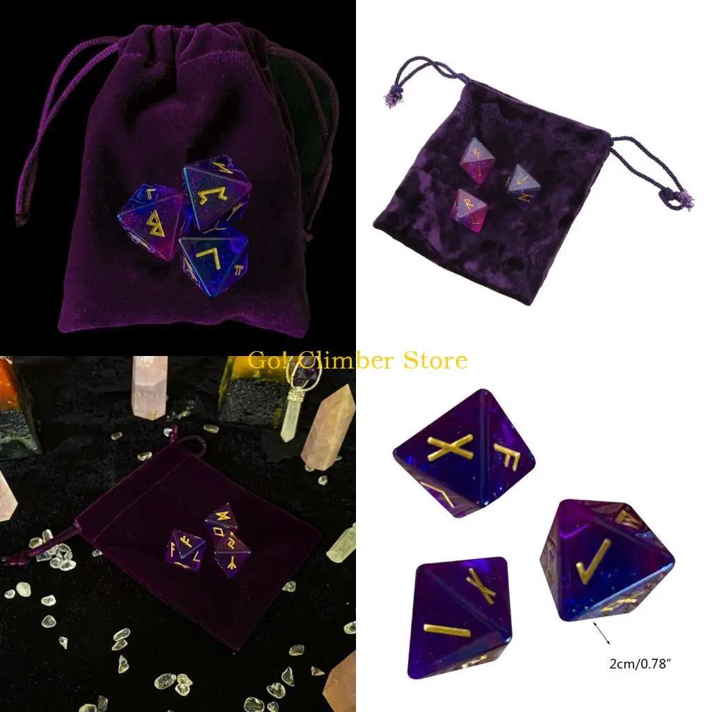 

Q84C 3 PCS 8-боковые кубики руны.