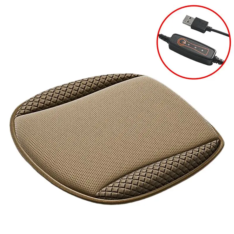 Cool Car Seat With Fan USB Charging 3-Gear Adjustable Chair Cushion Cooling Pad To Promote Air Circulation Cooling Seat Cushion