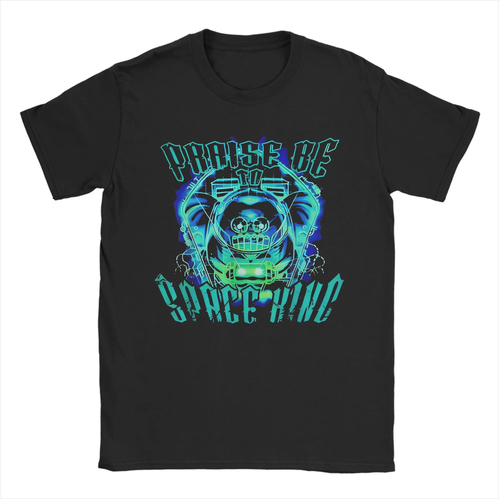 Space King Praise Be Funny T Shirts for Men Pure Cotton Funny T-Shirt Crew Neck  Tees Short Sleeve Tops Plus Size