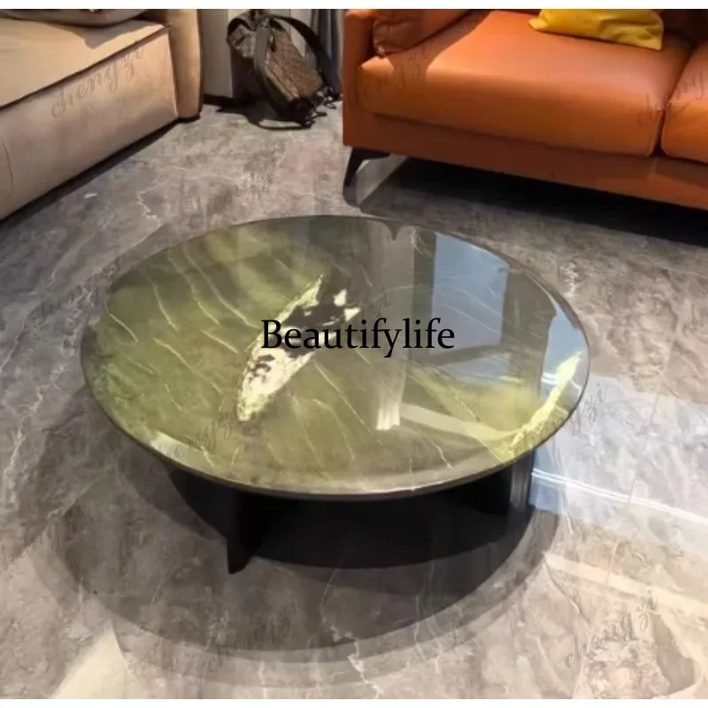 TTT Nordic Style Round Coffee Tables Modern Design Low Narrow Coffee Tables Living Room Luxury Mesa De Centro Sala