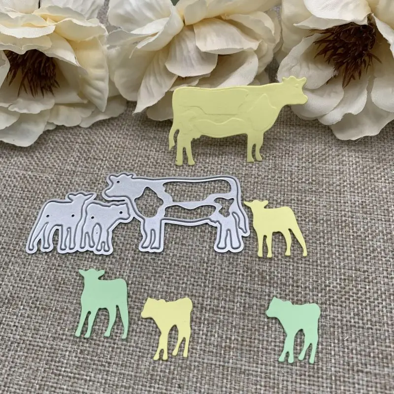 Cow family Metal Cutting Dies Stencils For DIY Scrapbooking Decorative Handcraft Die Cutting Template Mold