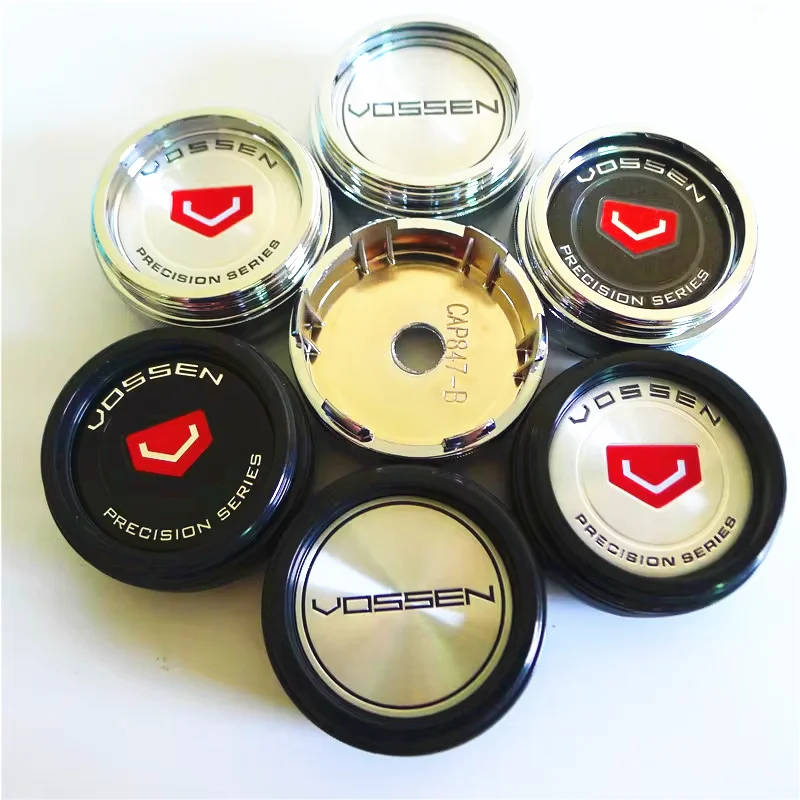 4pcs 60mm For VOSSEN Car Wheel Center Hub Emblem Badge Cap Cover 45mm Stickers Auto Styling Accessories
