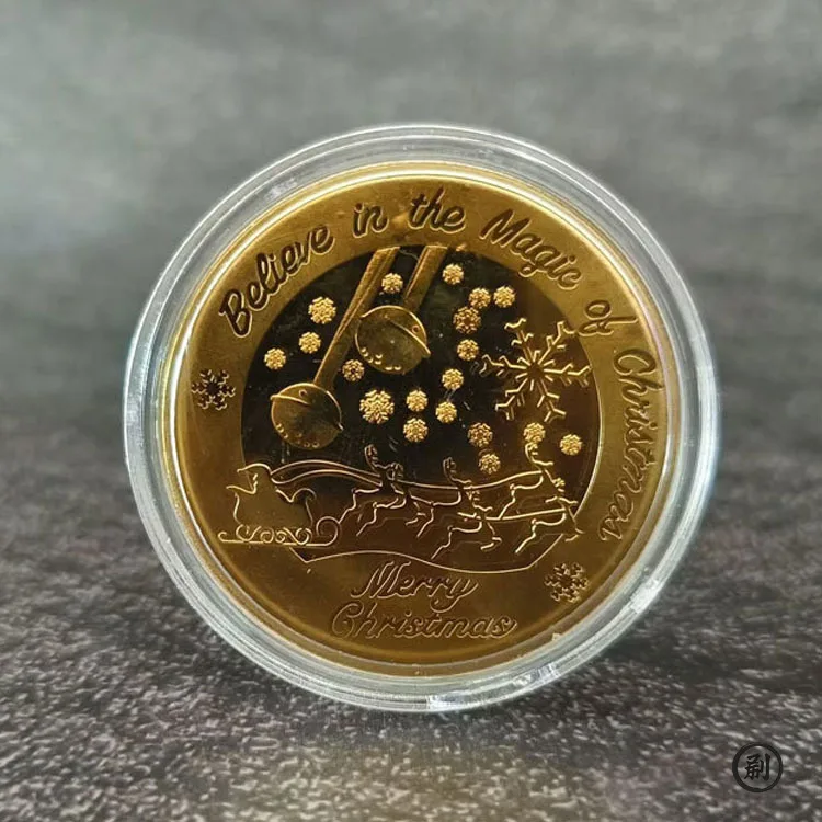 Annual Christmas Commemorative Coin – Solid Metal Souvenir, Cherished Tradition for Family Celebrations