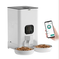 6L Automatic Pet Feeder for Cats WiFi Smart Stainless Steel Tow Bowl Dog Feeder Large Capacity Timed Feed Trough Fo Wifi