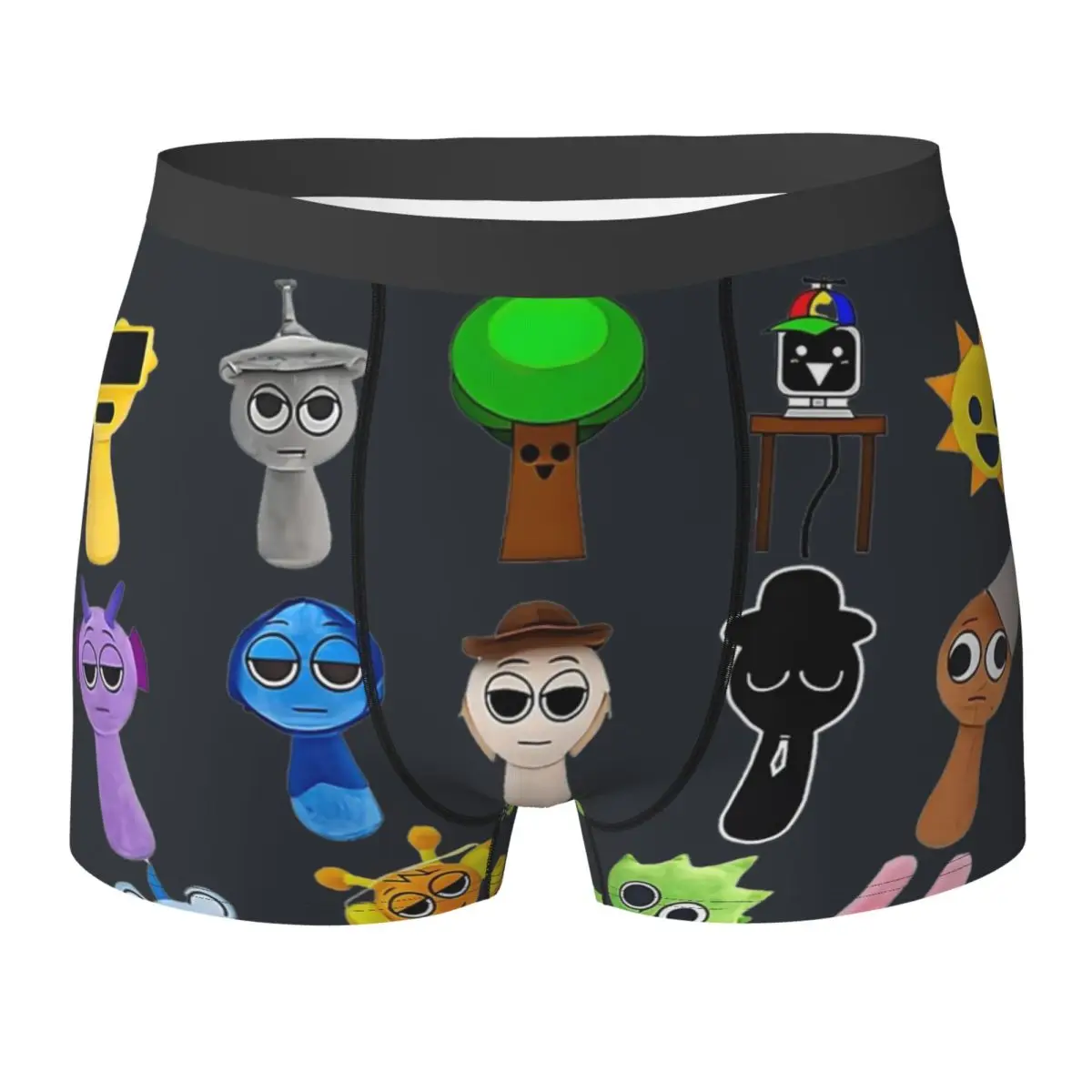 

Горячее игровое нижнее белье Sprunki, мужские шорты с героями мультфильмов « Incredibox», эластичные шорты-боксеры, модные трусы большого размера с сублимацией