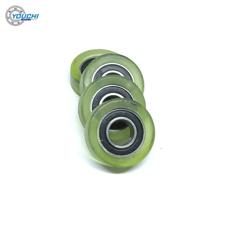 10pcs PU68822-7 8x22x7 mm PU Coated Roller With 688RS Bearing OD 22mm Polyurethane Covered Door & Window Plastic Bearings