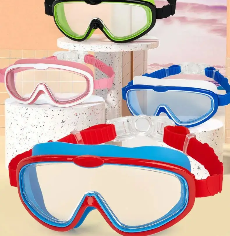 Kids Pass Swimming Underwater HD Anti-fog Swimming Glasses Teenage Swimming Pool Goggle Gear Aquatic Swimming Sporting Goods