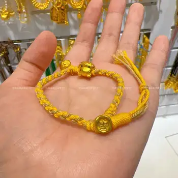 سوار أنيق منسوج يدويًا، مطلي بالذهب الخالص، بتصميم مستوحى من رمال الذهب الفرنسية القديمة، مزين برسومات ويني ذا بوه ومرطبان العسل. هدية مثالية للنساء والفتيات. 10 best sales سوار ويني ذا بوه - №10