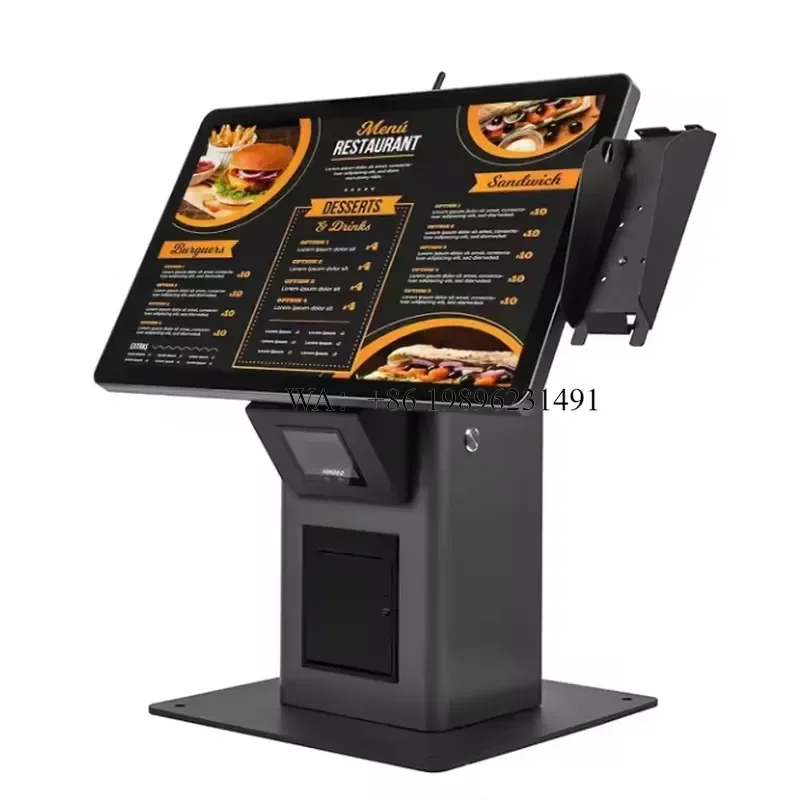 21.5 Inch Capacitive POS System with Self-Order Retail Touch Kiosk Big Screen Windows Terminal for Sale Featuring SDK