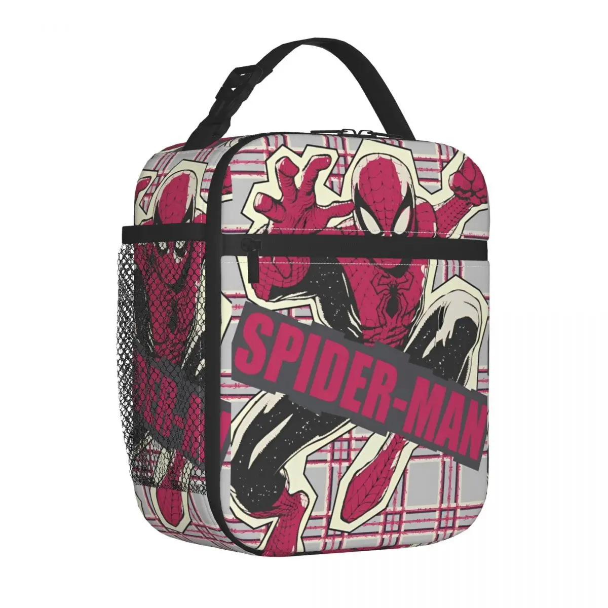 

Spider Man Paper Cut Out Graphic Lunch Bag Aesthetic Lunch Box For Women Picnic Portable Insulated Cooler Bag Tote Food Bags