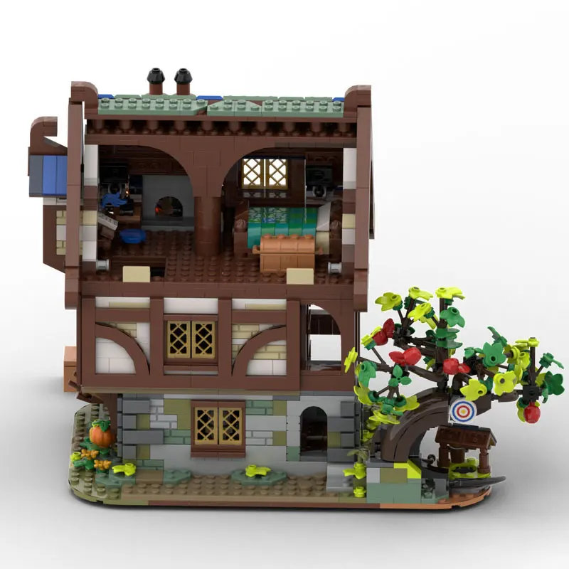 

MOC Building Block Street View The Minieval Blacksmith: A slightly smaller medieval blacksmith Model Brick Toys Xmas Gift