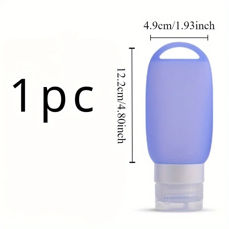 1Pc Hand Sanitizer Separate Bottle Portable Gel Silica Gel Empty Bottle Drop Proof and Leak Proof Silica Gel Lotion Bottle