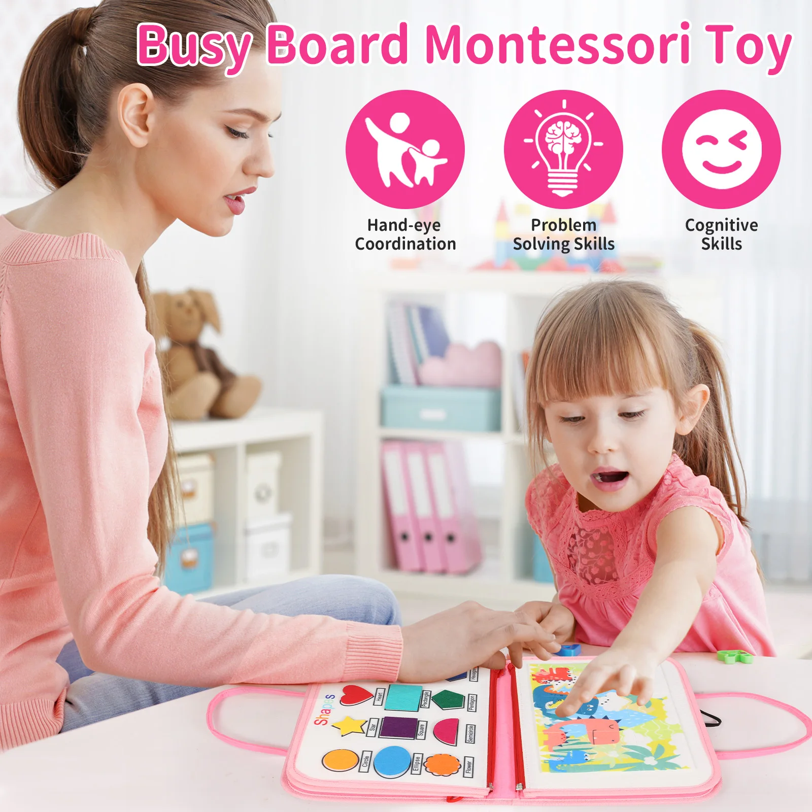 Toddlers Busy Board Montessori Toys Preschool Child Intelligence Learning Sensory Montessori Board Baby Early Educational Toys