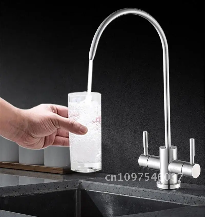 Kitchen Water Filter Faucet Dual Switch Bar Connect Hose Parts 1/4Inch Drinking Direct Osmosis Filters Purifier Tap Sink Reverse