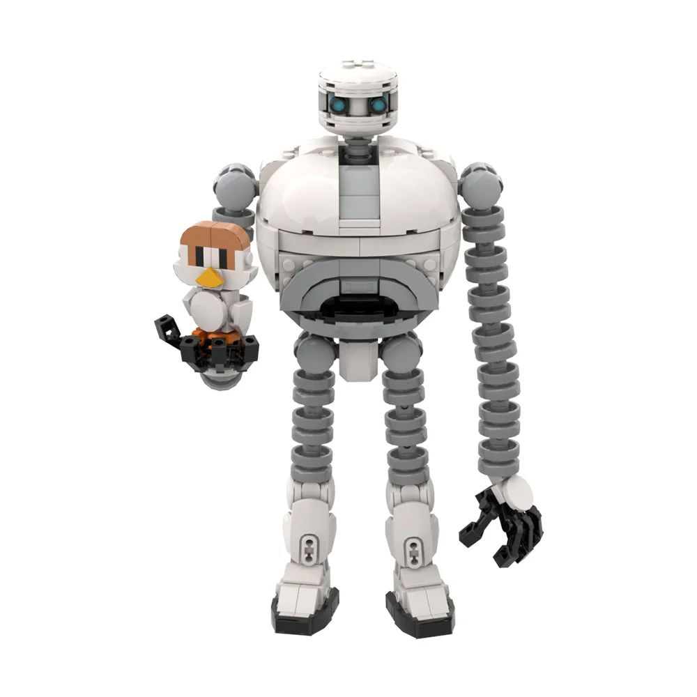 MOC The Wild Robot Animation Roz Robot Model Building Blocks Adventure Robot Cute Animal Doll Assembling Bricks Toy Gift