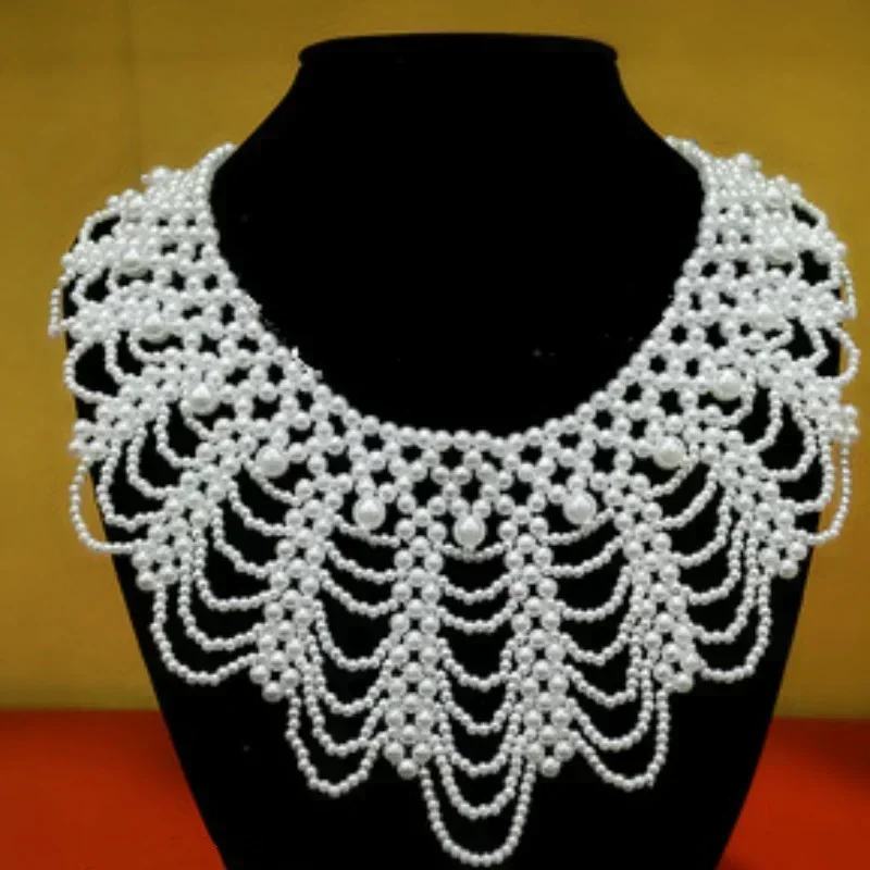 Collar Gargantilla de Perlas con Encaje – Ideal para Boda - imagen 4
