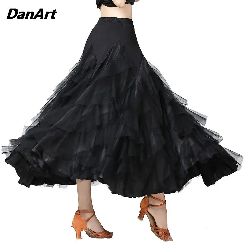 

New Modern Dance Big Swing Skirt Waltz Dance Long Dress Social Dance Practice Dress Half Skirt Performance Competition Dress