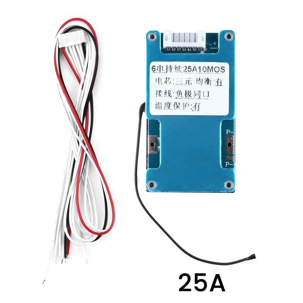 6S 15A 20A 25A BMS Lithium Battery Protective Board LiFePo4 ion Battery Protection Module With Balanced Temperature Protection