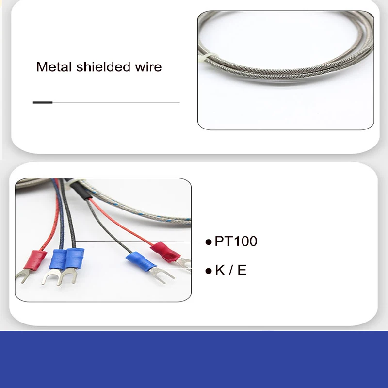 K Type Thermocouple Temperature Rod PT100 Sensor Platinum Thermal Resistance Waterproof M12 Oven Temperature Control