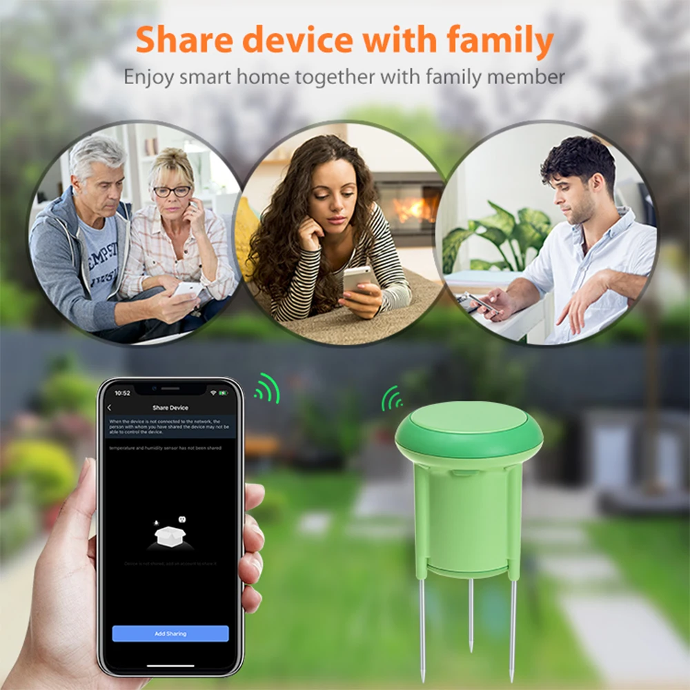 Tuya zigbee medidor inteligente de umidade do solo, testador de temperatura e umidade com google alexa, automação de jardim, detector de irrigação