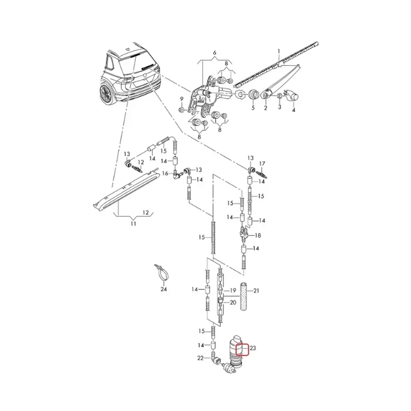 Windshield Washer Pump MOTOR Water Clean 1K6955651 1T0955651A for Golf Jetta Passat Tiguan For Audi A3 A4 Q5 Q7 1J6955651
