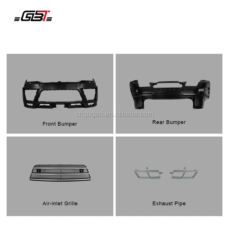 GBT body kits front rear bumper plate air-inlet grille DRL Case exhaust pipe year 2014-2017 for Range SPORT