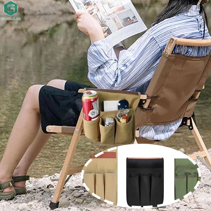 Storage Bag Camping Chair Armrest Organizer 1PC Hanging Storage Bag Multifunctional Side Pouch For Outdoor Gear Accesso Supplies
