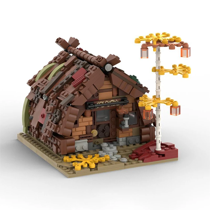 MOC building model spring, summer, autumn, winter season small house DIY children's creative educational building blocks gift,