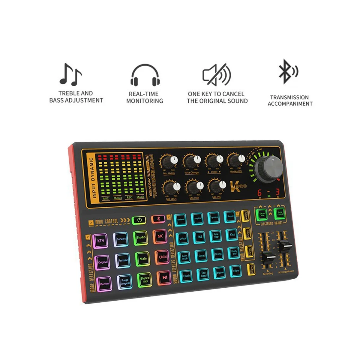 SK300 Mixer Shaking Live Equipment English Version Mobile Phone Computer USB External Multi-Function Sound Card