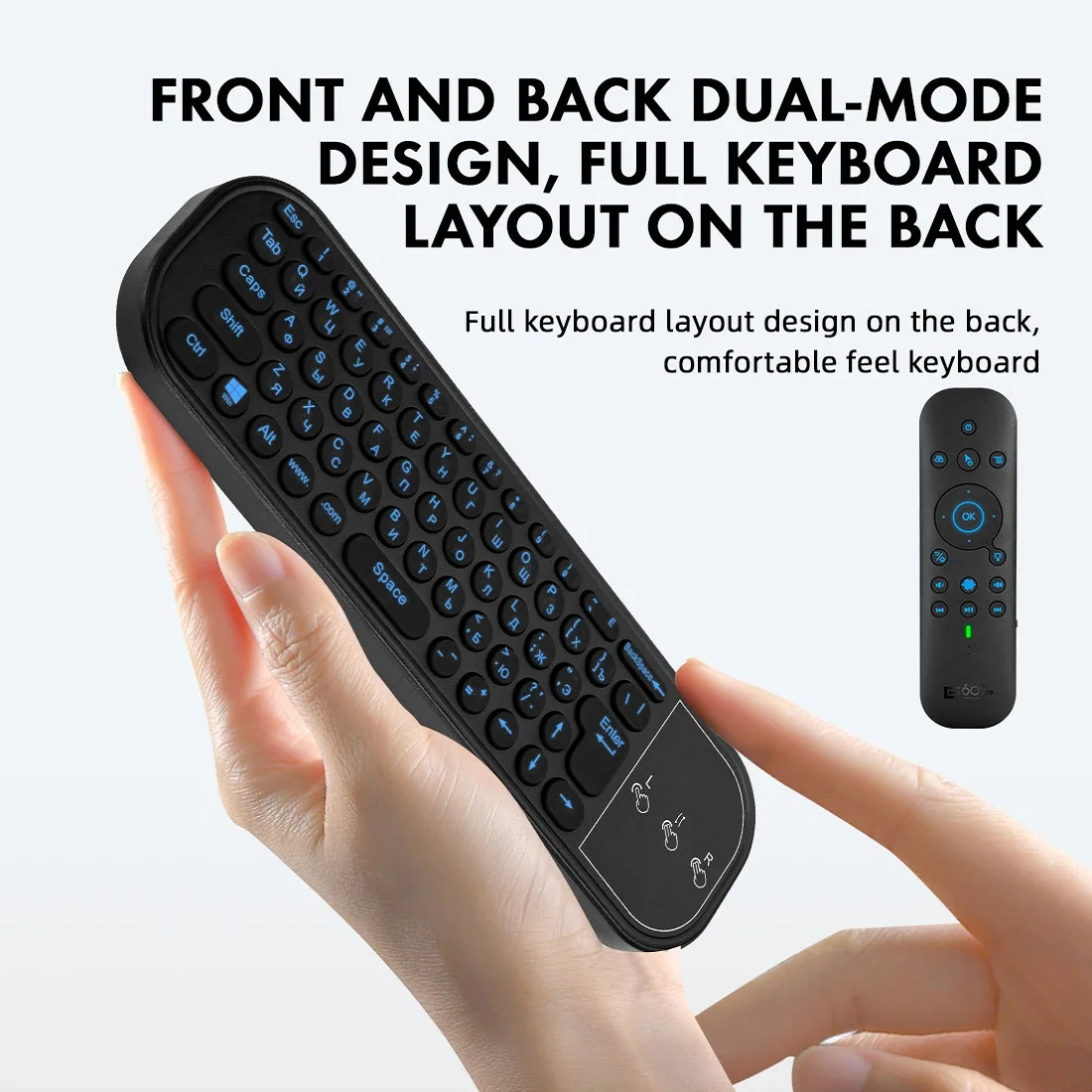 G60S PRO BT Voice Remote Control Backlit IR Learning BT5.0 Battery 2.4G Wireless Air Mouse For Android Smart TV BOX PC Tablet